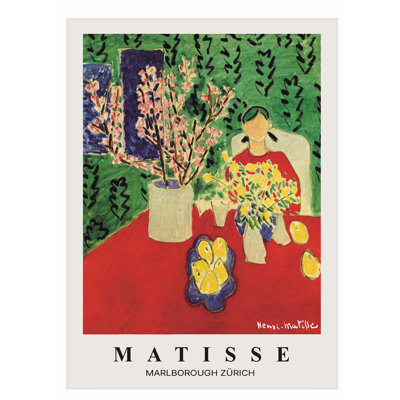 «Botanical Henri Matisse Marlborough Zurich Bohemian», reproduction d'art non encadrée