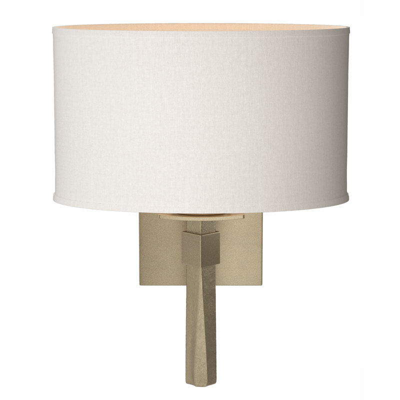 Beacon Hall Oval Drum Shade Sconce, Flax , Soft Gold