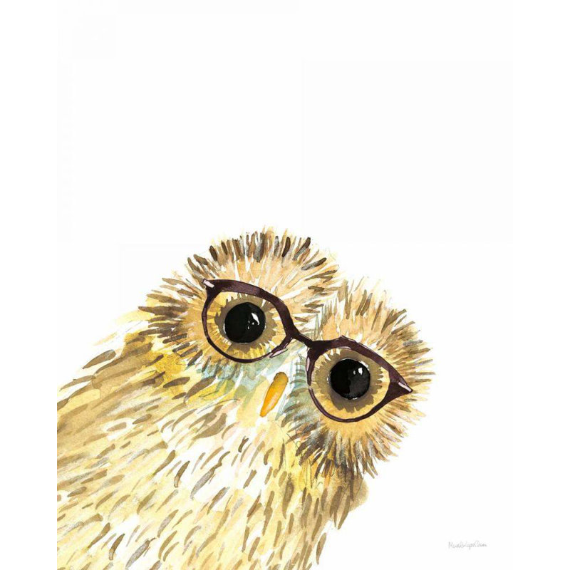 Art sur toile tendue par Millwood Pines Charro, Merc Lopez Gallery, Owl in Glasses