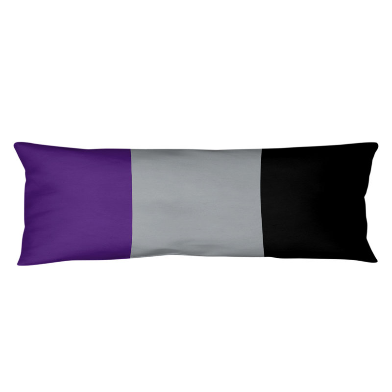 Oreiller de corps en polyester / polyester Arizona Football Stripes, Mississippi Rebellion, Purple/Grey/Black
