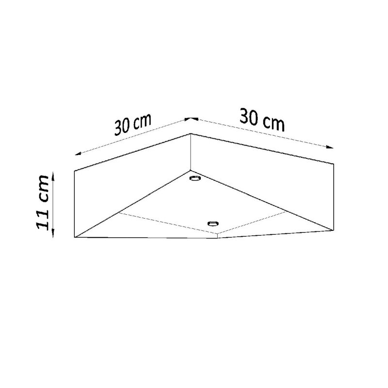 Armena LED Flush Mount, Szary