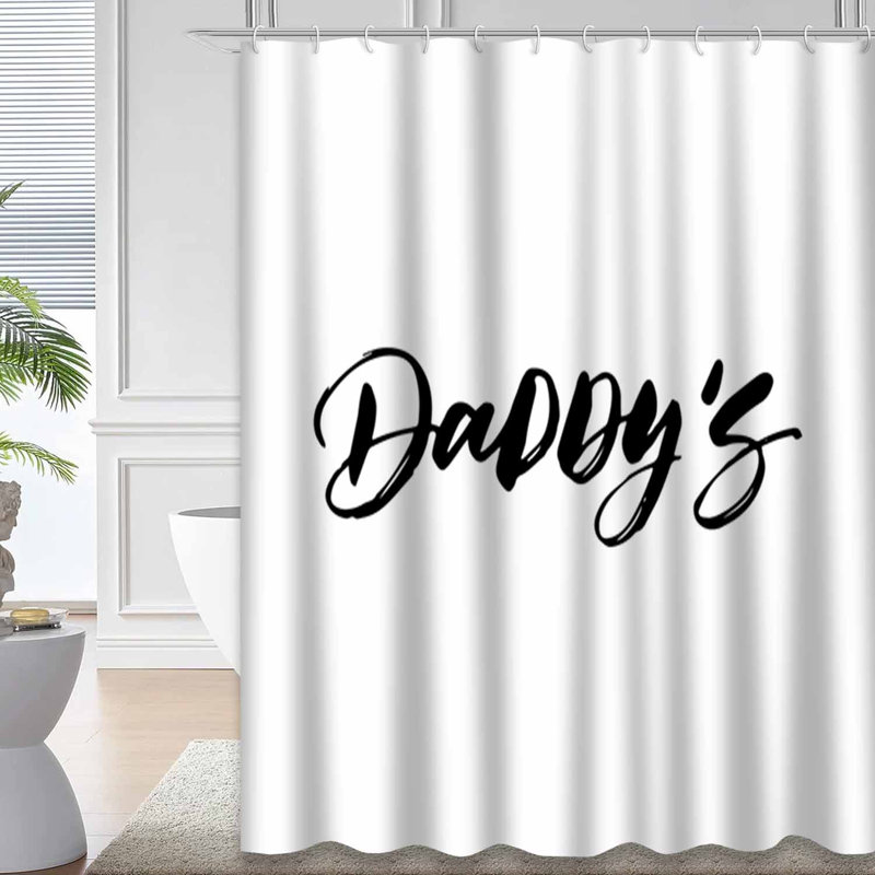 Rideau de douche avec 12 crochets "Daddy Family", L 72 po x l 78 po