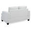 Causeuse charmante et transitionnelle blanche
