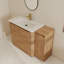 Ensemble meuble-lavabo simple autoportant avec lavabo en céramique et tablettes ajustables-118118244-147897257