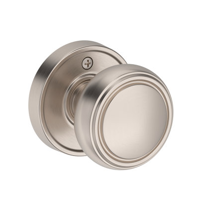 Bremerton Full Dummy Knob with Recessed Round Rose in Matte Black