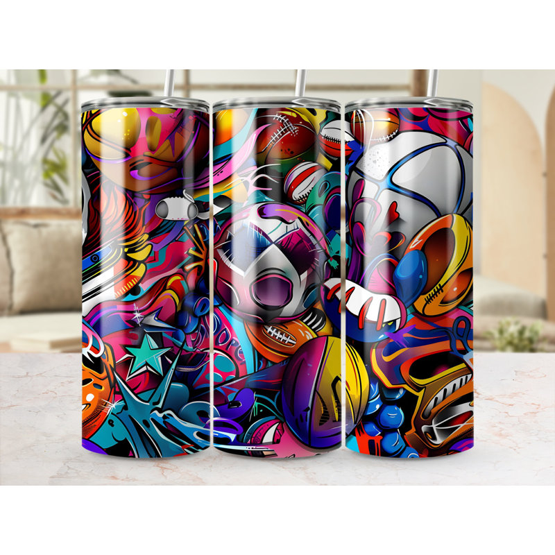 Choose Handmade Tumblers 591ml Vacuum Insulated Stainless Steel (18/8) Travel Tumbler with Straw