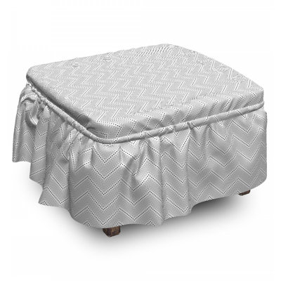 Box Cushion Ottoman Slipcover