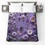 Couvre-lit matelassé mauve à motif de fleurs mauves toutes tailles-126120259-126230737