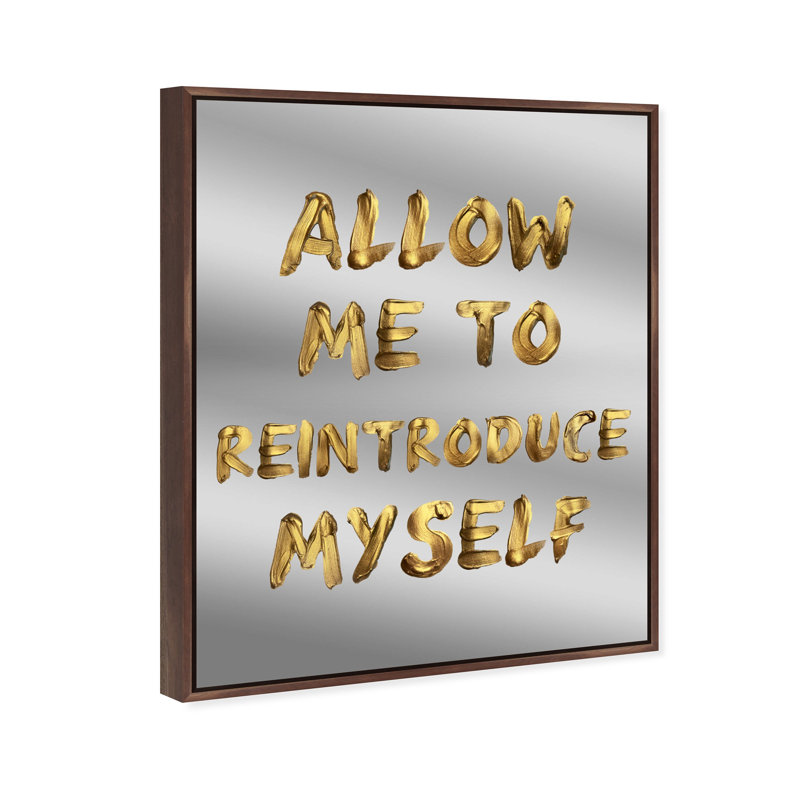 Reintroduce Myself Fashion and Glam Framed Mirror by Oliver Gal, Brown