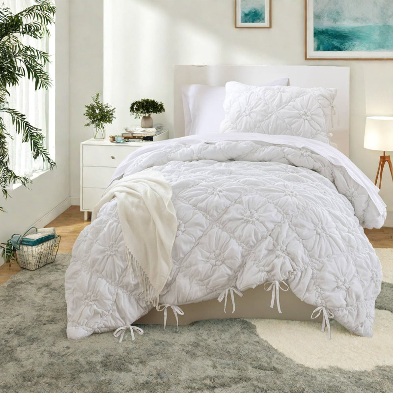 Cozy Twin Bedding Sets, Microfiber Comforter, Shabby Chic Style