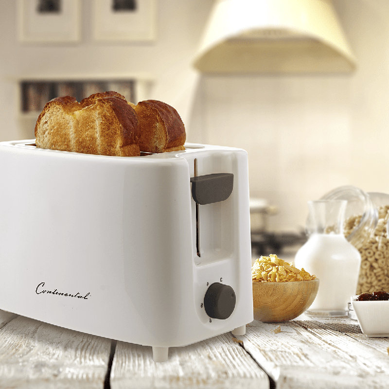 Prep & Savour 2 Slice Cool Touch Toaster, White