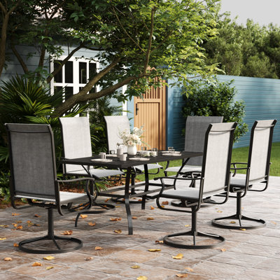 7-Piece Iron Outdoor Dining Set