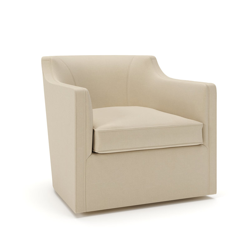 Fauteuil pivotant rembourré Marietta, Toile pierre Bayou
