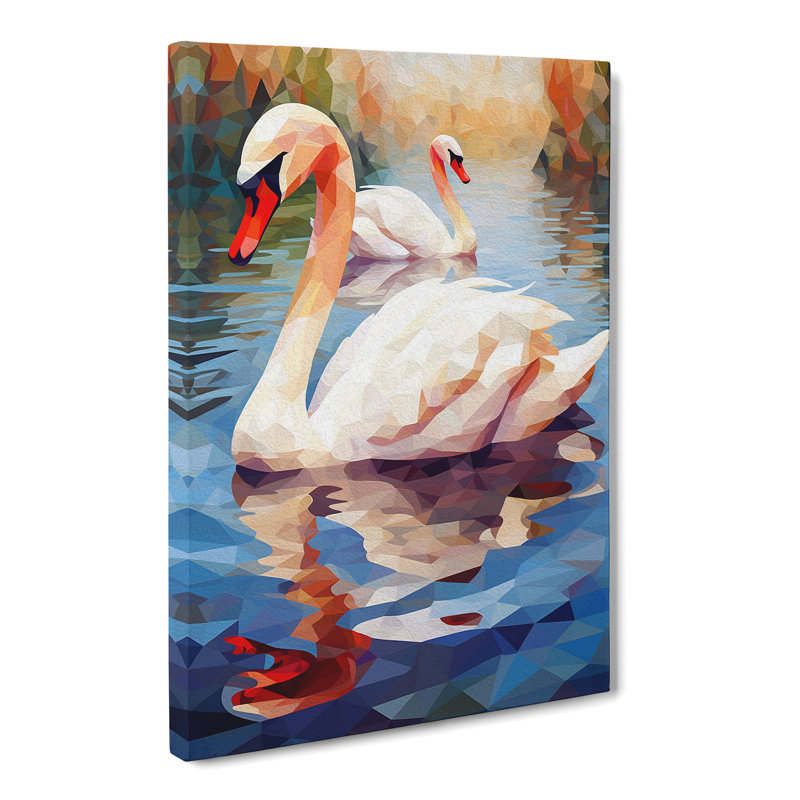 Swan Cubism - No Frame Print