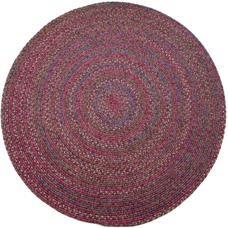 Tapis intérieur/extérieur rouge bourgogne/rouge Tartaglia, Rond 8 pi