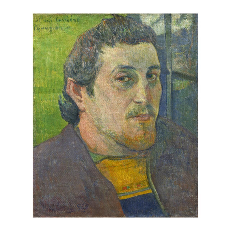 Autoportrait dédié à la Carrière par Paul Gauguin - Estampe numérique, H 28 po x l 22 po
