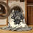 Machine Washable Oryn Cerberus Classic Oriental Rug in Beige – Black Binding-1795911759