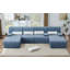 Canapé surdimensionné surdimensionné de 132,2 po en forme de U Canapé pour canapé de salon, bleu-1268460009-1268460015