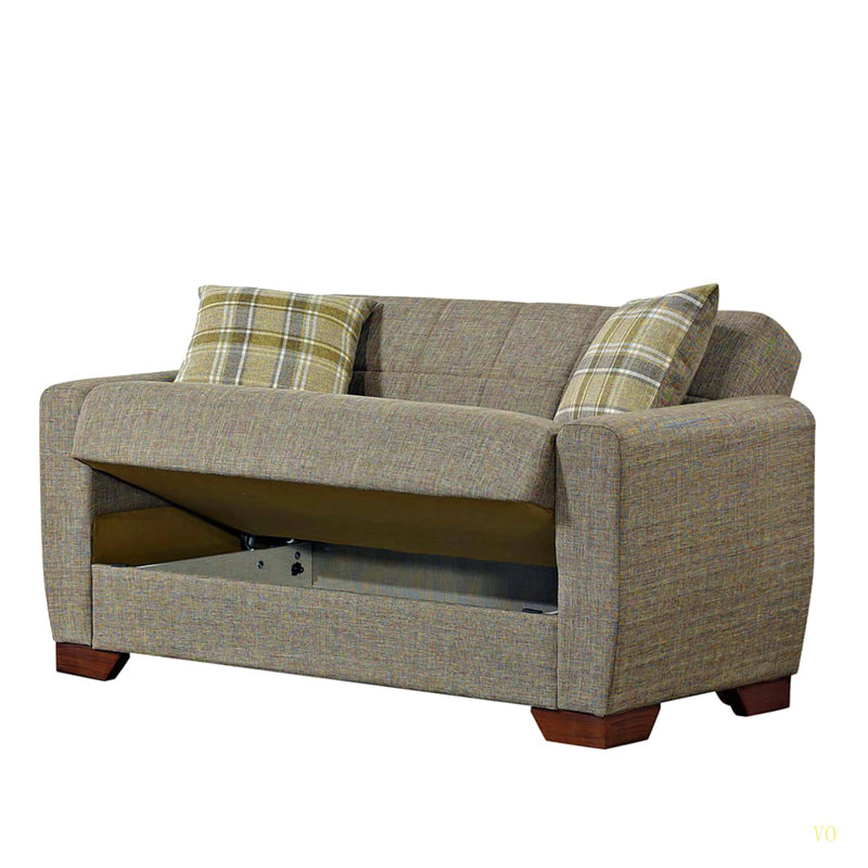 Causeuse convertible avec rangement Loveseat Sofa Collection, Brun