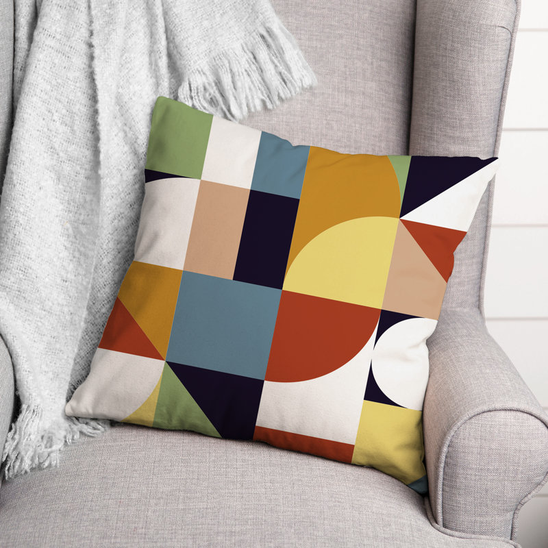 Geometric Outdoor Reversible Throw Pillow