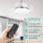 Zamorion 3-Blade LED Ceiling Fan with Remote Control and Light Kit Included. Six Speeds-2000330267