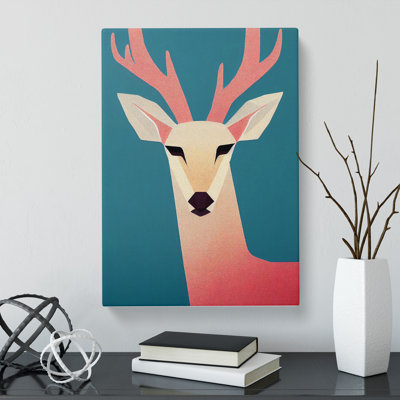 Deer Contemporary - Wrapped Canvas