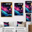 Galaxies de l'amour rose sur toile-841078207-841078206
