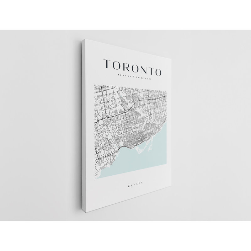 Toronto Map Print Canada Canvas Print