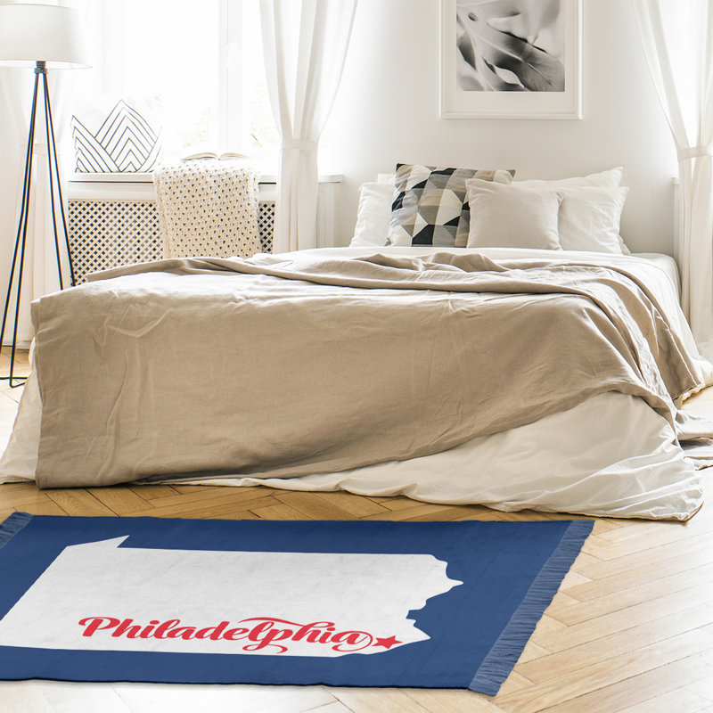 Tapis bleu/rouge philadelphia sports colors