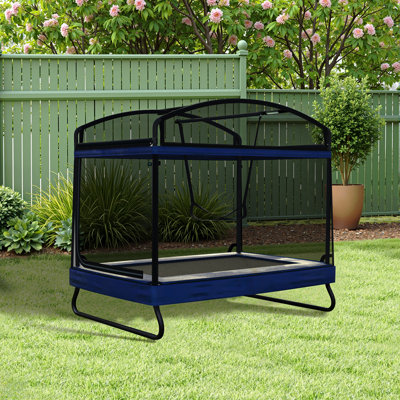 Trampoline carré d'extérieur carré 4 * 6Ft pour enfants adultes long trampoline rectangulaire