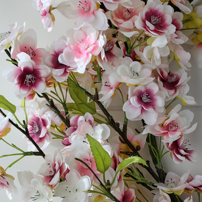 Couronne de cerisier en fleurs 24 po, Crème, crème