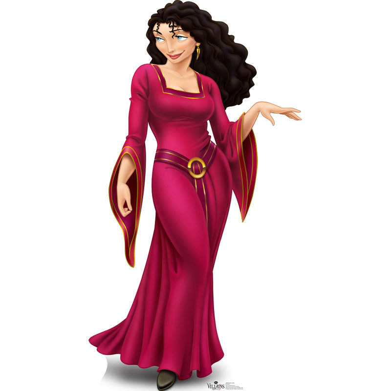 Accroche en carton mère gothel-disney méchants