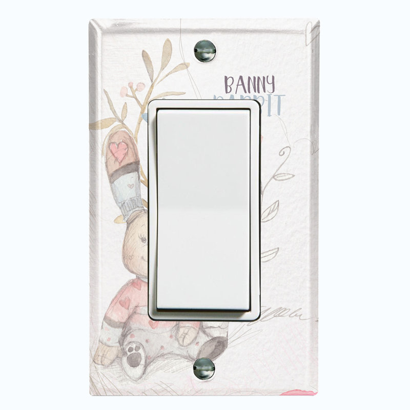 Patterned 1 - Gang Rocker Standard Wall Plate