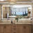 Eleen Rectangular Gold Frame Modern High Lumen Lighted LED Mirror Anti-Fog Wall Mounted Bathroom Vanity Mirror with Lights Large Dimmable Makeup Mirror Home Decor Mirror(Horizontal/Vertical)-86782371-86782369