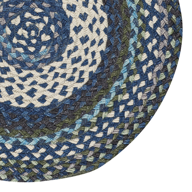 Wool Striped Indoor Rug, Round 3'