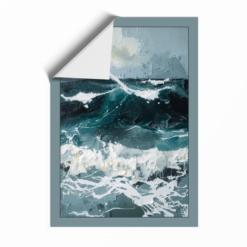Tempestuous Seas Coastal - Framed Print, Unframed, A4 - 29.7 x 21.0 cm