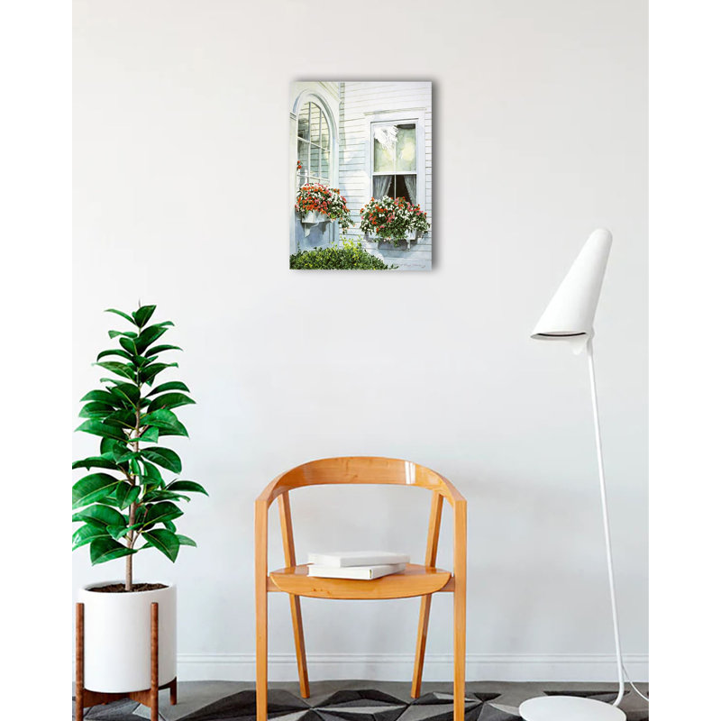 " CANVAS 16 X 12 Floral Window Boxes By David Lloyd Glover Giclee Edition " by David Lloyd Glover
