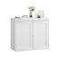 Armoire de cuisine avec portes doubles, armoire à café avec tablettes réglables, buffet pour la salle à manger, le salon ou le vestibule, armoire blanche moderne