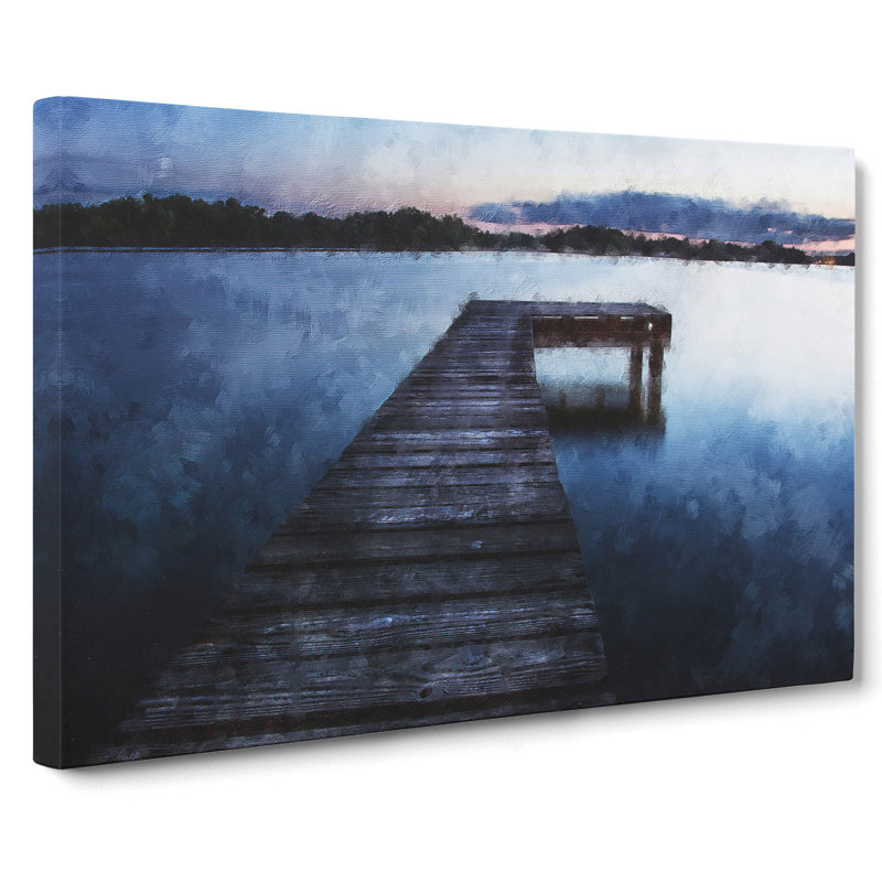 Lake Jetty - Wrapped Canvas Print, 40cm H x 60cm W x 3cm D