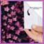 Rideaux de douche roses et minuscules fleurs-129136362