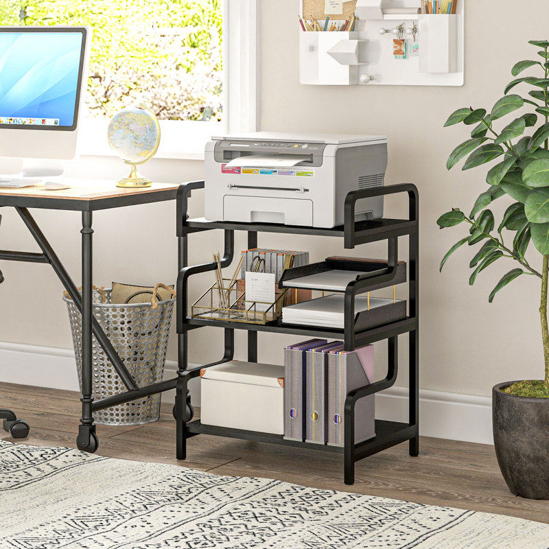 Onir 55cm W Steel Shelving Unit, Black