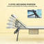 Méridienne Sun, chaise pliante 2 pièces, fauteuil inclinable portable