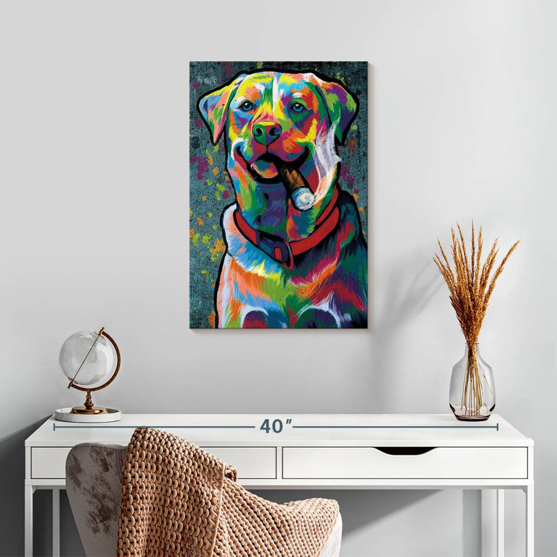 Brampt Acrylic Abstract Dog, 24" H x 16" W