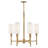 Fenwick Six-Light Chandelier w/ Natural Paper Shades-94486990
