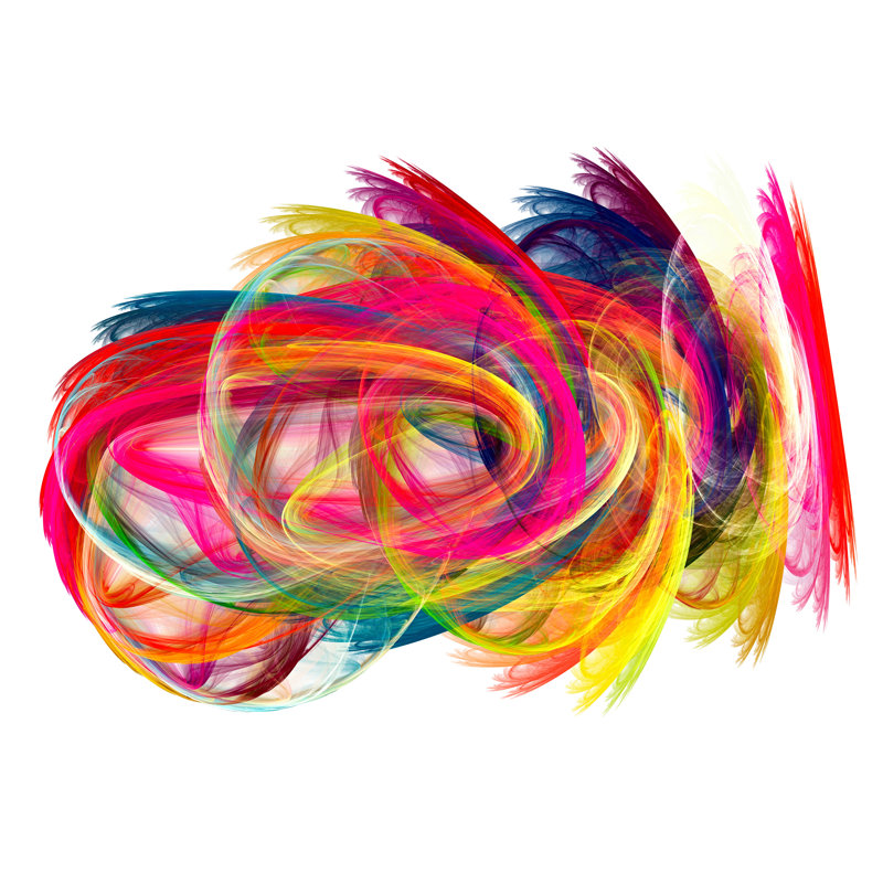 Thick Watercolor Brush Strokes - Wrapped Canvas Print, 81cm H x 122cm W x 3.8cm D