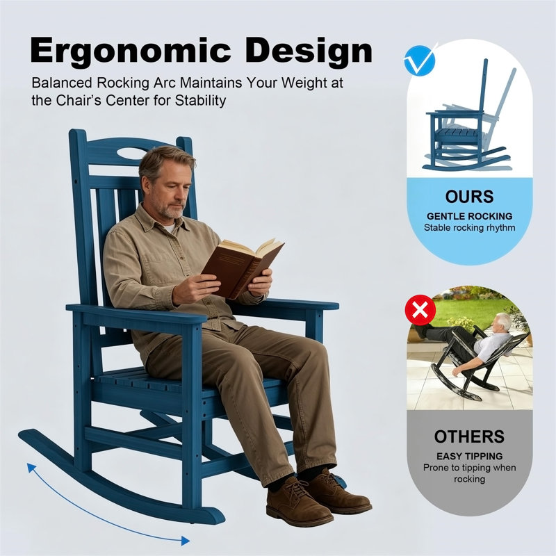 Ensemble de 2 chaises berçantes d'extérieur