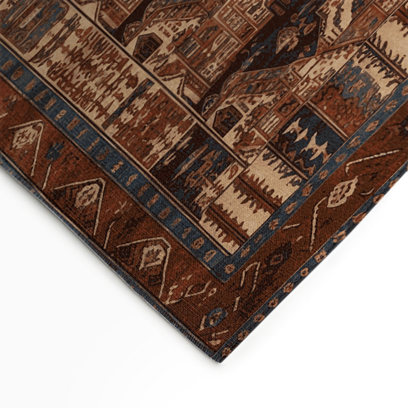 Tapis turc intérieur et extérieur brun, Rectangulaire 3 pi x 5 pi