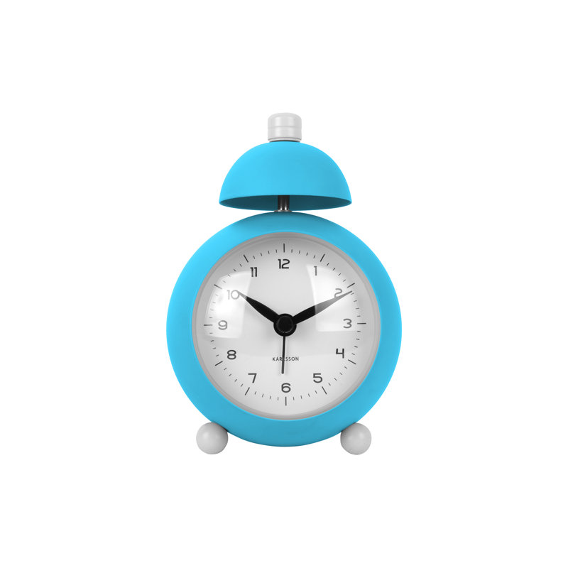 Iron Mechanical Alarm Tabletop Clock, Blue