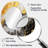 Gold And Grey Abstract Marble Mirage II - Abstract Oval Decorative Mirror On Metal-969344164