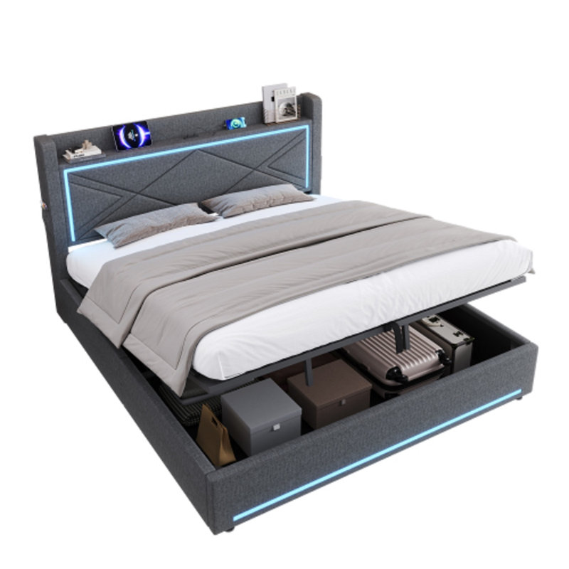 Metal Ottoman Storage Bed